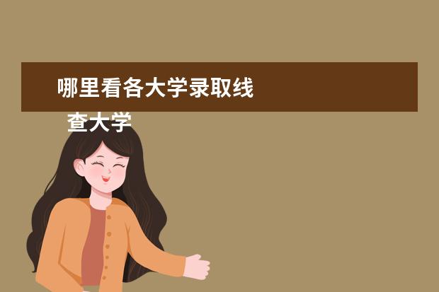 哪里看各大学录取线 
  查大学录取分数线的网站