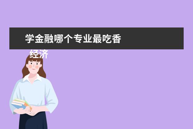 学金融哪个专业最吃香 
  经济学和金融学专业哪个好