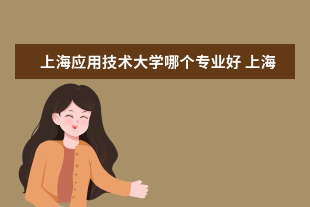 上海应用技术大学哪个专业好 上海应用技术大学主打专业是什么?