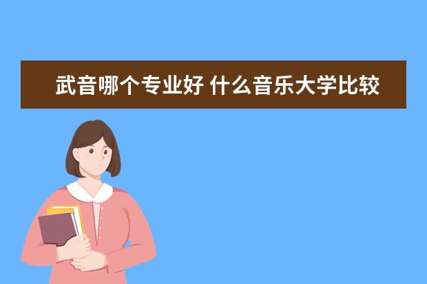 武音哪个专业好 什么音乐大学比较好考?