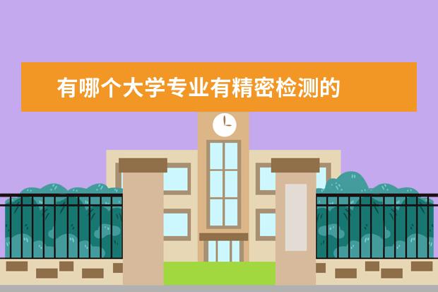 有哪个大学专业有精密检测的 
  测控技术与仪器专业就业方向