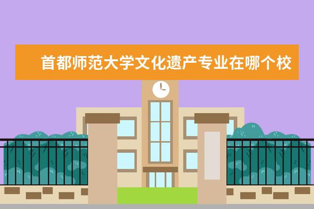 首都师范大学文化遗产专业在哪个校区 哪个大学有考古专业?