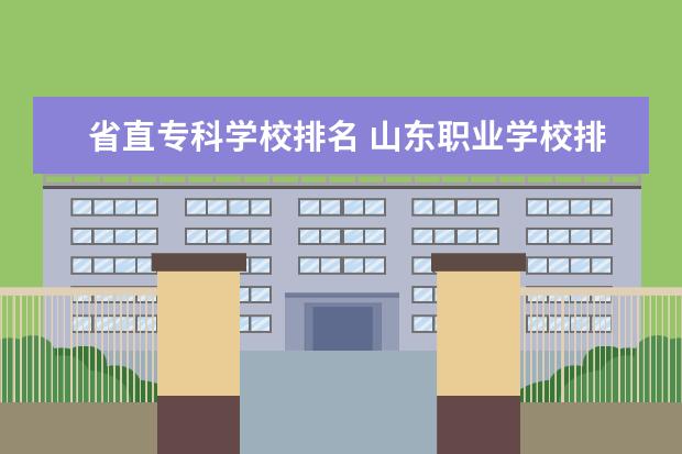 省直专科学校排名 山东职业学校排名