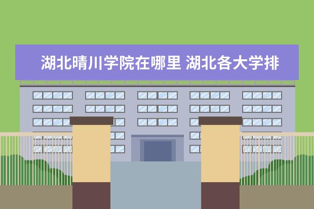 湖北晴川学院在哪里 湖北各大学排名