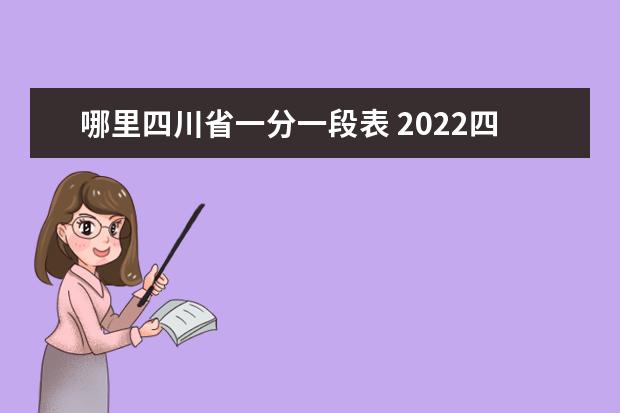 哪里四川省一分一段表 2022四川省理科一分一段表