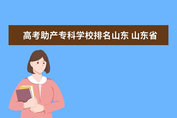 高考助产专科学校排名山东 山东省高职软件专业大学排名