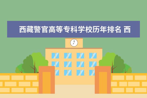 西藏警官高等专科学校历年排名 西藏警官高等专科学校2022年分数线